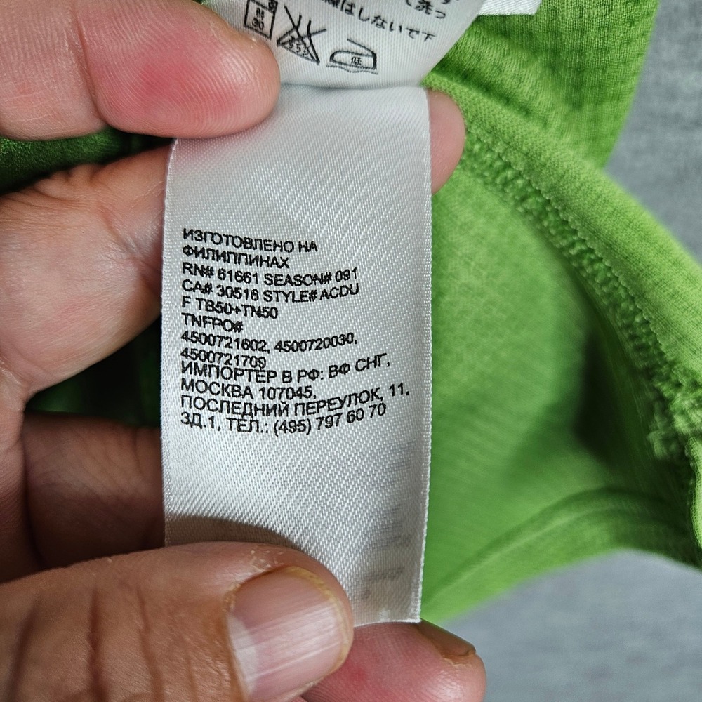 The North Face Womens Green VaporWick 1/4 Zip Outdoor workout Gym Top Sz L - Picture 4 of 9